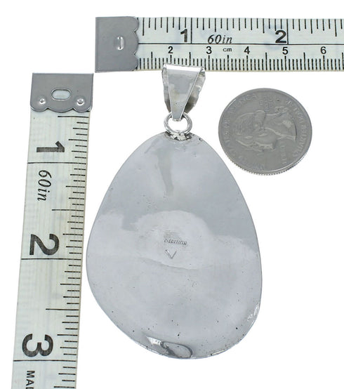 Navajo Native American Turquoise Sterling Silver Pendant NN20078